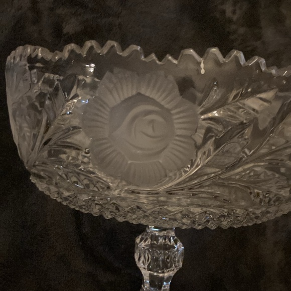 Rose collection by Miller Import pedestal bowl - Picture 2 of 6